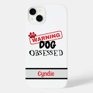 Advertência Obscecada para Cachorros Personalizado
