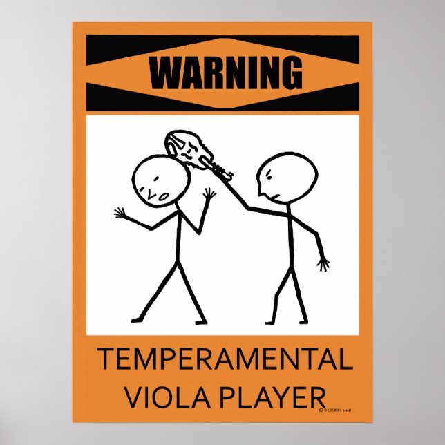 Advertência - Poster do jogador de visão temperame (Frente)