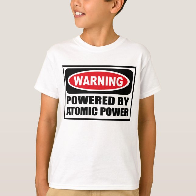 Advertência PSTA pelo t-shirt do miúdo do PODER (Frente)