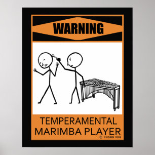 Advertência sobre o Poster do Marimba Player