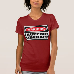 Advertindo EU APOIO o t-shirt escuro das mulheres