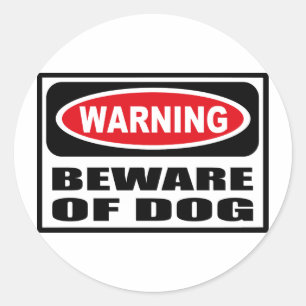 Advertir BEWARE da etiqueta do CÃO