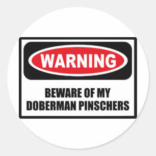 Advertir BEWARE de MINHA etiqueta dos PINSCHERS do