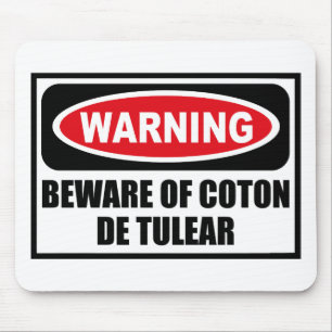 Advertir BEWARE do ALGODÃO DE TULEAR Mousepad