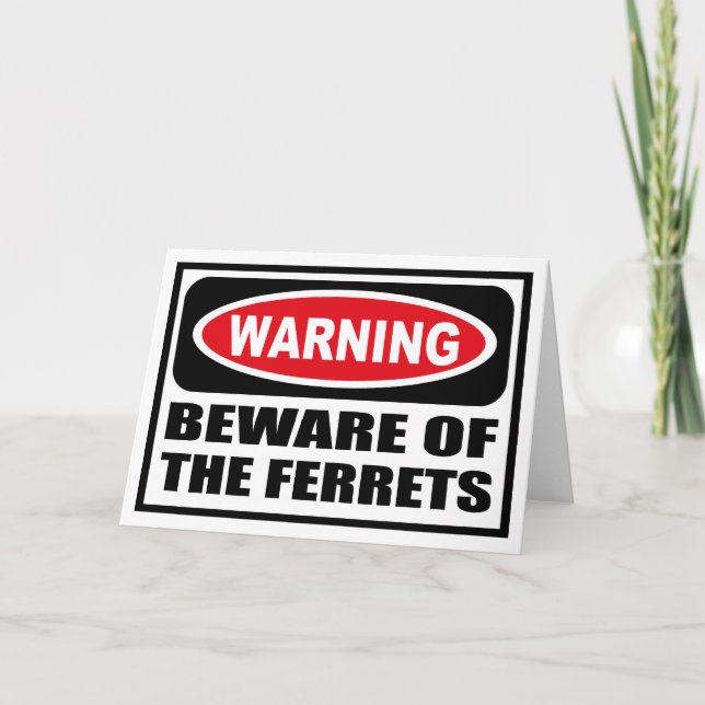 Advertir BEWARE do cartão das DONINHAS (Frente)