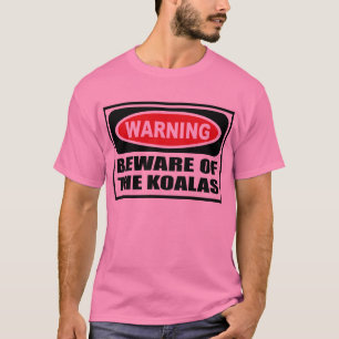 Advertir BEWARE do t-shirt dos homens dos KOALAS
