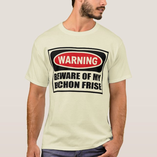 Advertir BEWARE do t-shirt dos MEUS homens de (Frente)