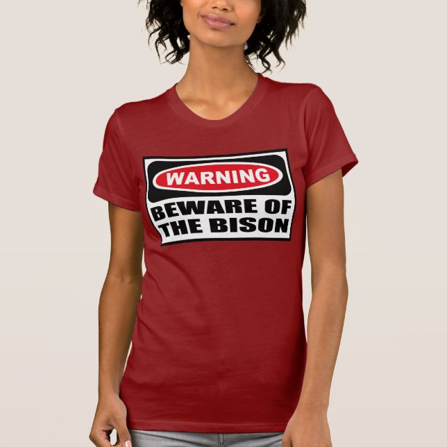 Advertir BEWARE do t-shirt escuro das mulheres do (Frente)