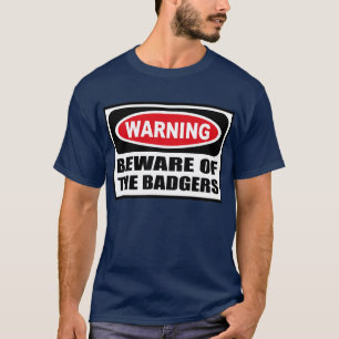 Advertir BEWARE do t-shirt escuro dos homens dos