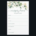Advice e Desejo Espanhol<br><div class="desc">Estas lindas, botânicas, escritas à mão, lâminas em espanhol Advice & Wish (Consejos y Deseos) com aquarela eucalipto com pinturas de ouro no topo são perfeitas para ter chá de panela, janto de ensaio ou convidados de casamento preenchidos para o casal feliz. As pessoas vão adorar ter as ordens -...</div>