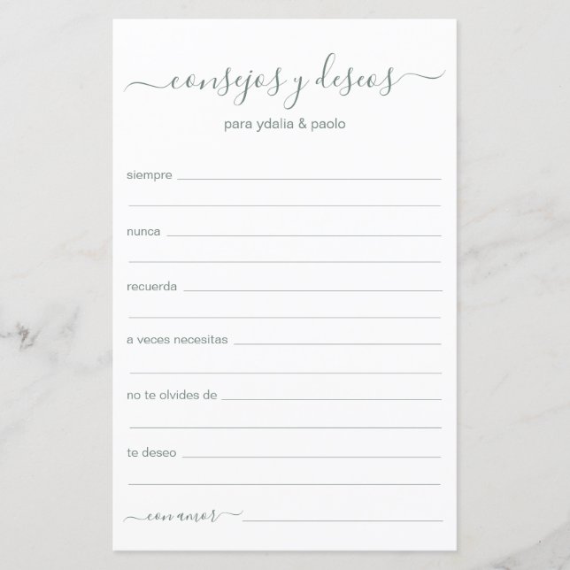 Advice e Desejo Espanhol (Frente)