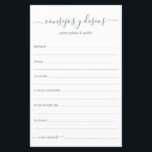 Advice e Desejo Espanhol<br><div class="desc">Estes escritos simples, modernos, mínimos, de cor eucalipto, escrito manuscritos pelos Consejos y Deseos são perfeitos para o seu chá de panela, janto de ensaio ou convidados de casamento preencherem para o casal feliz. As pessoas vão adorar ter as ordens - tornam tão fácil deixar palavras amáveis de conselhos e...</div>