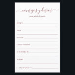 Advice e Desejo Espanhol<br><div class="desc">Estas simples, modernas, mínimas, manuscritas manuscritas de ouro rosa, as folhas dos Consejos y Deseos são perfeitas para o seu chá de panela, janto de ensaio ou convidados de casamento preencherem para o casal feliz. As pessoas vão adorar ter as ordens - tornam tão fácil deixar palavras amáveis de conselhos...</div>