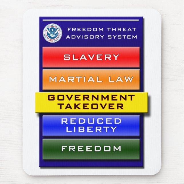 Advisory Mousepad da ameaça da liberdade (Frente)