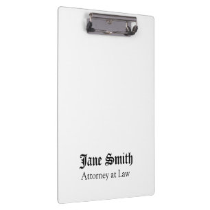 Advogado Bonito Prancheta Nome Personalizado 