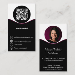 Advogado da Família, Cartão de visita preto e bran