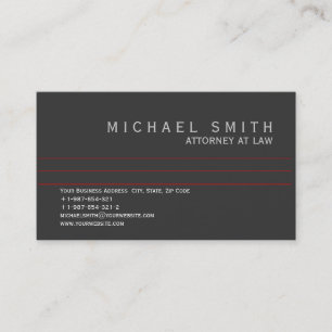 Advogado de Cartão de visita de Lei Vermelho Branc