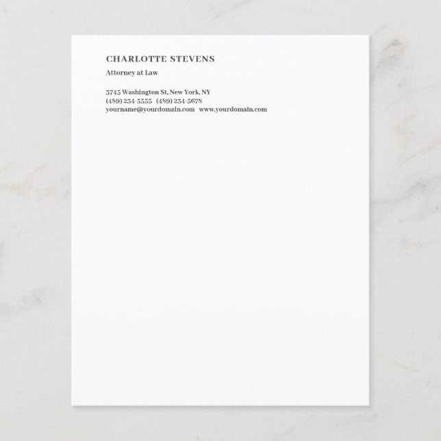 Advogado de Lei Tendy Minimalista Simples Elegante (Frente)