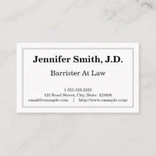 Advogado elegante e limpo no cartão de visita da