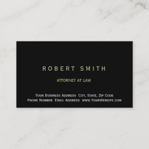 Advogado no cartão de visita do preto da lei