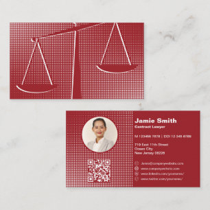 Advogado notário profissional Red Cartão de visita