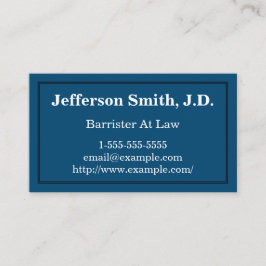 Advogado simples e básico no cartão de visita da