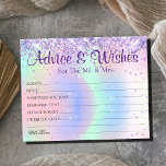 Advogados de Casamento Holográfico Sparkly Desejam<br><div class="desc">Conselhos de Casamento e Cartões de Desejo para noiva e noiva,  Desejos para Sr. & Sra. - Chá de panela,  Bachelorette Games.</div>