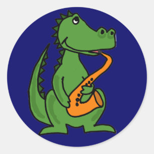 AE- Gator Tocando os adesivos saxofônicos