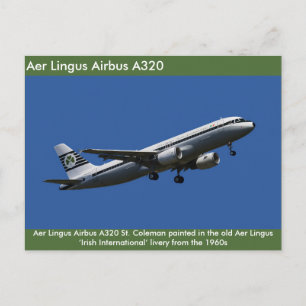 Aer Lingus Airbus A320 imagem para cartão postal