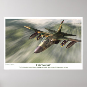 Aeronáutica Art Poster " F-111 Aardvark"