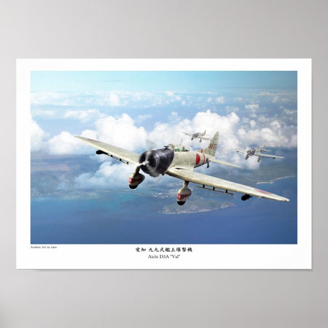Aeronáutica Poster "Aichi D3A "Val" (Frente)
