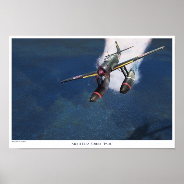 Aeronáutica Poster "Aichi E16A Zuiun" Paul" (Frente)
