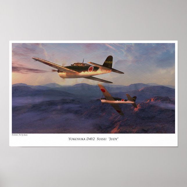 Aeronáutica Poster " D4Y2 Suisei"Judy"" (Frente)