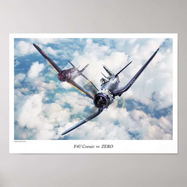 Aeronáutica Poster "F4U Corsair r" (Frente)
