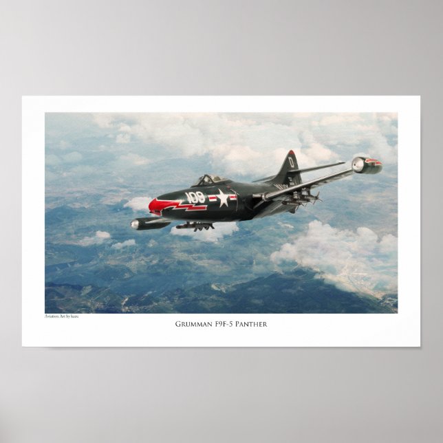 Aeronáutica Poster "F9F Panther" (Frente)