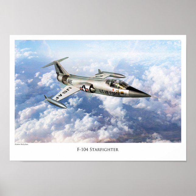 Aeronáutica Poster "F-104 Starfighter" (Frente)