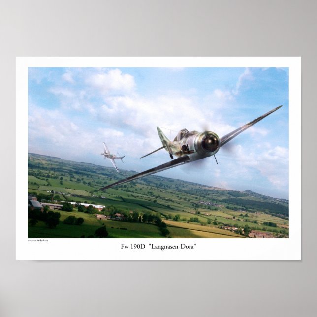Aeronáutica Poster "Focke-Wulf Fw 190D" (Frente)