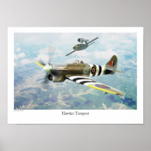 Aeronáutica Poster "Hawker Tempest"