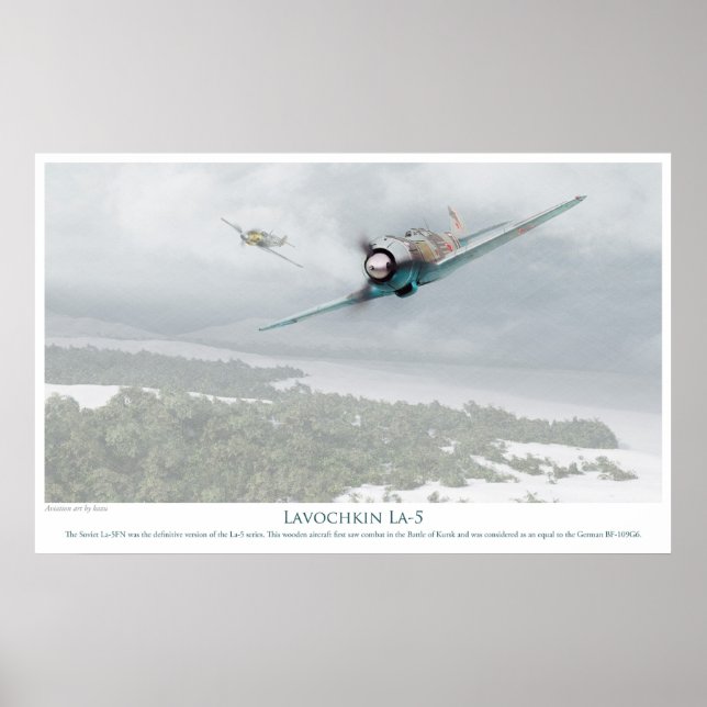 Aeronáutica Poster Lavochkin La-5 (Frente)