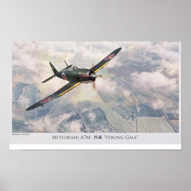 Aeronáutica Poster "Mitsubishi A7M" (Frente)