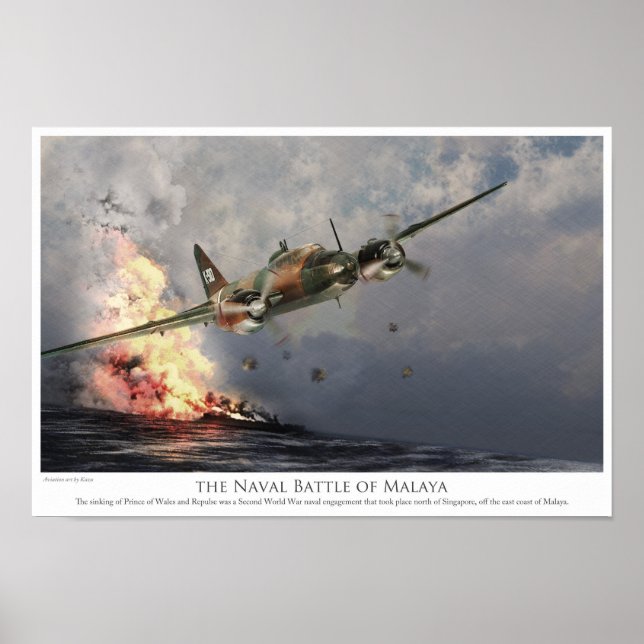 Aeronáutica Poster "The Naval Battoff Malaia" (Frente)