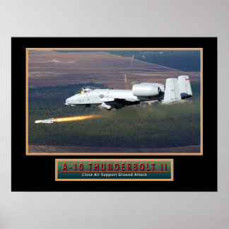 Aeronave militar Poster "A-10 Thunderbolt" 24x18