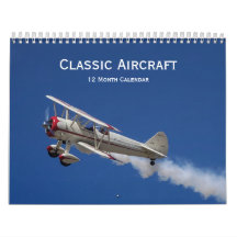 Aeronaves Clássicas - Calendário de 12 Meses
