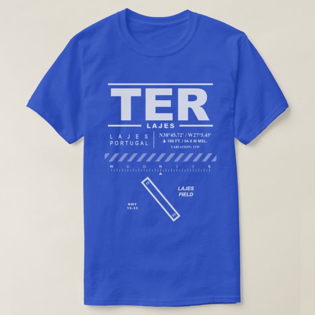 Aeroporto de Lajes/Campo de Lajes TER T-Shirt (Frente do Design)