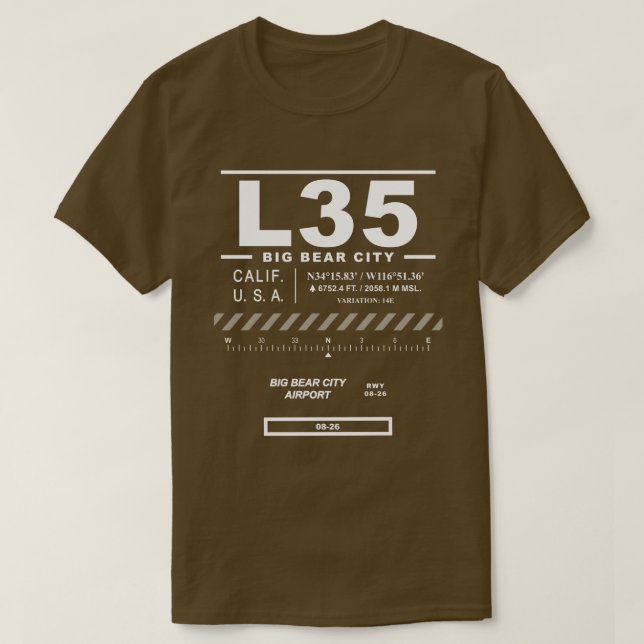 Aeroporto de Urso Grande RBF L35 T-Shirt (Frente do Design)