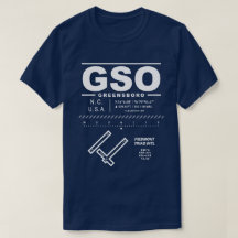 Aeroporto Internacional GSO T-Shirt do Piemonte Tr