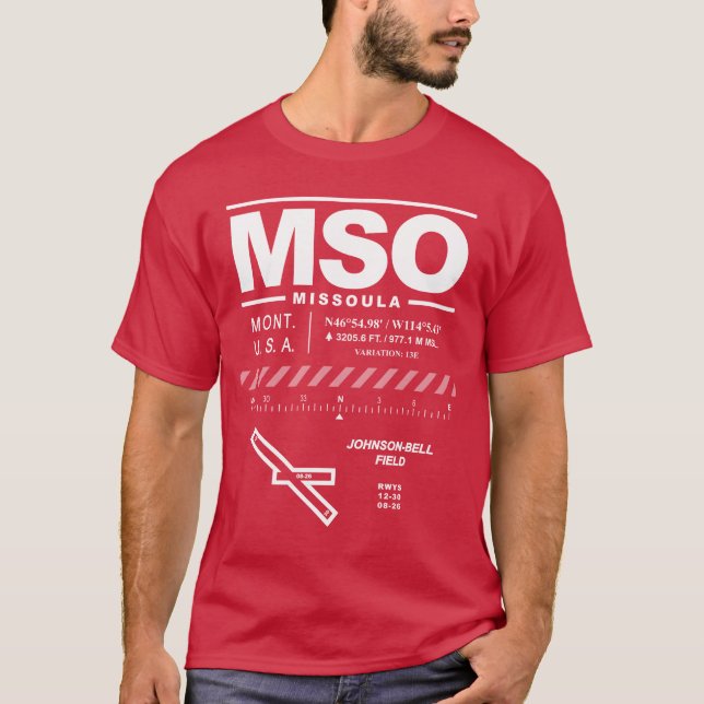 Aeroporto Internacional MSO T-Shirt (Frente)
