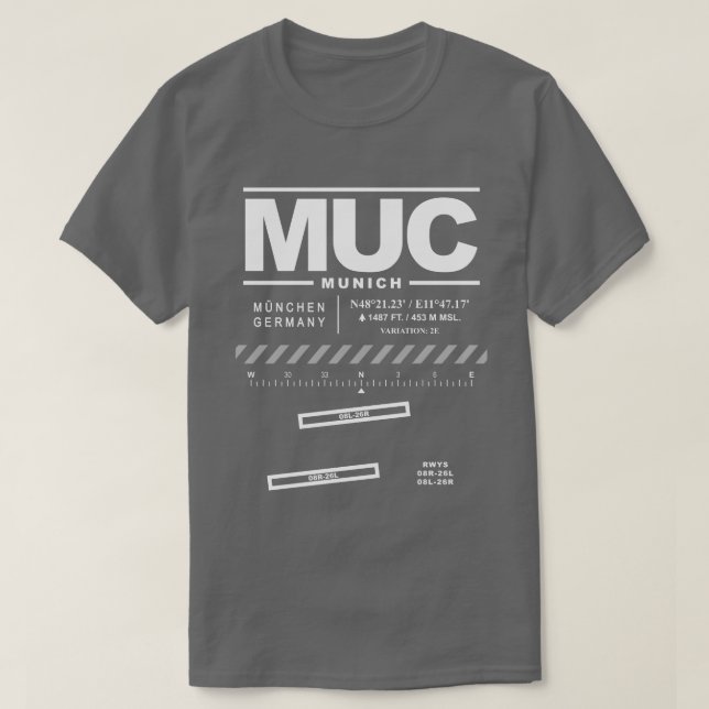 Aeroporto MUC T-Shirt (Frente do Design)