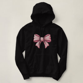 Aesthetic Pink Bow Coquette Pullover Hoodie 
