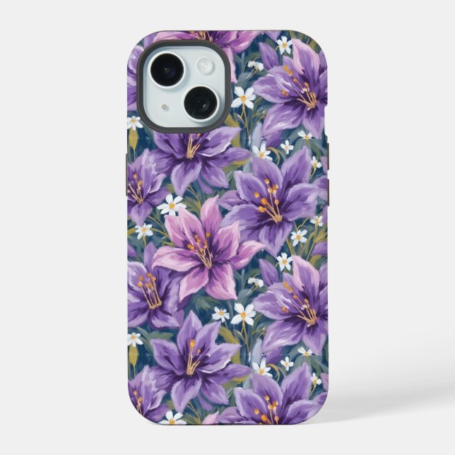 Aesthetic Purple Lily Floral Watercolor (Verso)